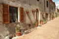 Idyllic Italian street, Tuscany Royalty Free Stock Photo