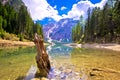 Idyllic lake in Dolomite Apls Royalty Free Stock Photo