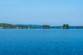 Idyllic lakeside view from the Swedish countryside Royalty Free Stock Photo