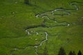 Idyllic landscape in the Alps with cows grazing on fresh green mountain pastures Bavaria, Germany Royalty Free Stock Photo