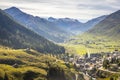 Idyllic landscape of Andermatt village, Swiss Alps, Switzerland