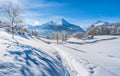 Idyllic landscape in the Bavarian Alps, Berchtesgaden, Germany Royalty Free Stock Photo