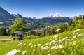 Idyllic landscape in the Bavarian Alps, Berchtesgaden, Germany Royalty Free Stock Photo