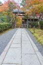 Idyllic landscape of Garden in Saga Toriimoto, Arashiyama, Kyoto, Japan in autumn season Royalty Free Stock Photo