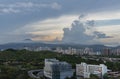 Idyllic landscape of Hong Kong city at dawn