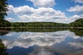 Idyllic Landscape With Lake Reflection Royalty Free Stock Photo