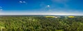 Idyllic living in between a green fresh aired forest in a panoramic over view at a sunny day in springtime, bavaria