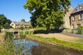 Idyllic Lower Slaughter village, Gloucestershire, UK Royalty Free Stock Photo