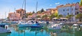 Idyllic mediterranean waterfront in Volosko village, Opatija riviera