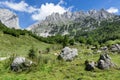 Idyllic mountain landscape in the austrian alps. Wilder Kaiser, Tyrol Royalty Free Stock Photo