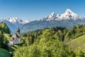Idyllic mountain landscape in the Bavarian Alps, Berchtesgadener Land, Bavaria, Germany Royalty Free Stock Photo