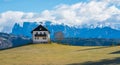 Idyllic mountain panorama near San Genesion. Bolzano, Trentino Alto Adige, Italy. Royalty Free Stock Photo