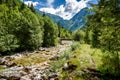 Idyllic mountain river in Lepena valley, Soca - Bovec Slovenia. Royalty Free Stock Photo