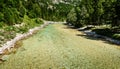 Idyllic mountain river in Lepena valley, Soca - Bovec Slovenia. Royalty Free Stock Photo