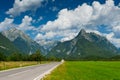 Idyllic mountain valley with road