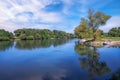 Idyllic natural landscape in the Danube valley near Kehlheim