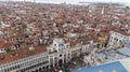 Panoramic view of St. Mark`s Square and Venice old town Royalty Free Stock Photo