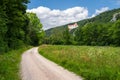 Idyllic path in the Altmuehltal valley