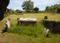 The peaceful countryside cemetery Melbury Bubb in Dorset in England during the summertime Royalty Free Stock Photo