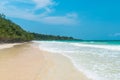 Idyllic perfect tropical white sandy beach Royalty Free Stock Photo