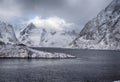 Idyllic Picturesque Scenery of Lofoten Islands in Northern Part of Norway.