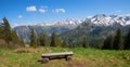 Idyllic place to take a rest, fellhorn mountain with view to allgau alps
