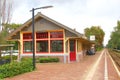 Idyllic railway station in village Den Dolder, Netherlands