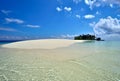 Idyllic and remote tropical beach Royalty Free Stock Photo