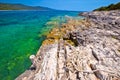 Idyllic rocky beach Sakarun on Dugi Otok island Royalty Free Stock Photo