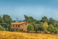 Rural Tuscan landscape with farmhouse, Italy