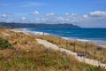 Idyllic sand beach on Coromandel peninsula