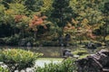 Idyllic scene of the Hojo Garden of Tenryuji Temple, Kyoto, Japan Royalty Free Stock Photo