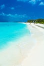 The idyllic scene of tropical beach, Maldives Royalty Free Stock Photo