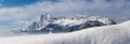 Idyllic snowy mountain peaks, landscape, Alps, Austria Royalty Free Stock Photo