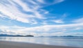 Idyllic seascape tranquil waves reflect beauty in nature clear sky generated by AI