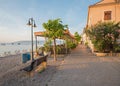 Idyllic seaside promenade, morning mood at Moscenicka Draga village, croatia