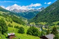 Idyllic sight in the beautiful Ayas Valley, Aosta Valley, Italy.