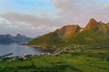 Idyllic small coastal town in Northern Norway