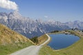 Idyllic storage lake near Leogang Royalty Free Stock Photo