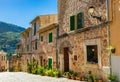 Mediterranean houses in the old village Valldemossa on Majorca, Spain Royalty Free Stock Photo