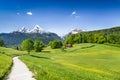 Idyllic summer landscape in the Alps Royalty Free Stock Photo