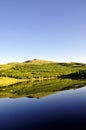 Idyllic summer landscape with clear mountain lake