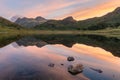 Idyllic summer sunrise in the Lake District. Royalty Free Stock Photo