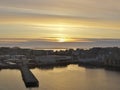 An idyllic sunset in norway - alesund