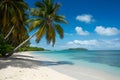 Idyllic tropical beach with white sand and calm sea Royalty Free Stock Photo