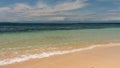 Idyllic tropical island beach on Bocas Del Toro, Panama with golden sand and gentle surf, a popular destination for summer