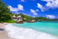 Idyllic tropical nature of exotic Seychelles islands Royalty Free Stock Photo