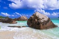 Idyllic tropical nature of exotic Seychelles islands. Royalty Free Stock Photo