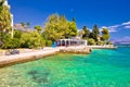 Idyllic turquoise beach in Kastela bay view