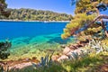 Idyllic turquoise stone beach in Cavtat